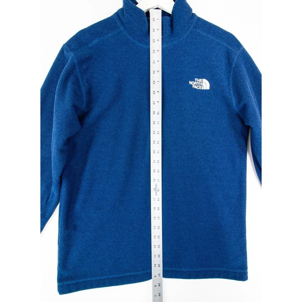 The North Face 1/2 Zip Polyester Fleece Mock Neck Pullover Men's Medium Blue
